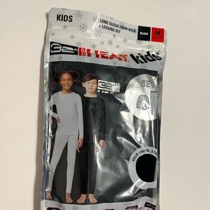 32 Degrees Kids Black and Gray Thermal Set